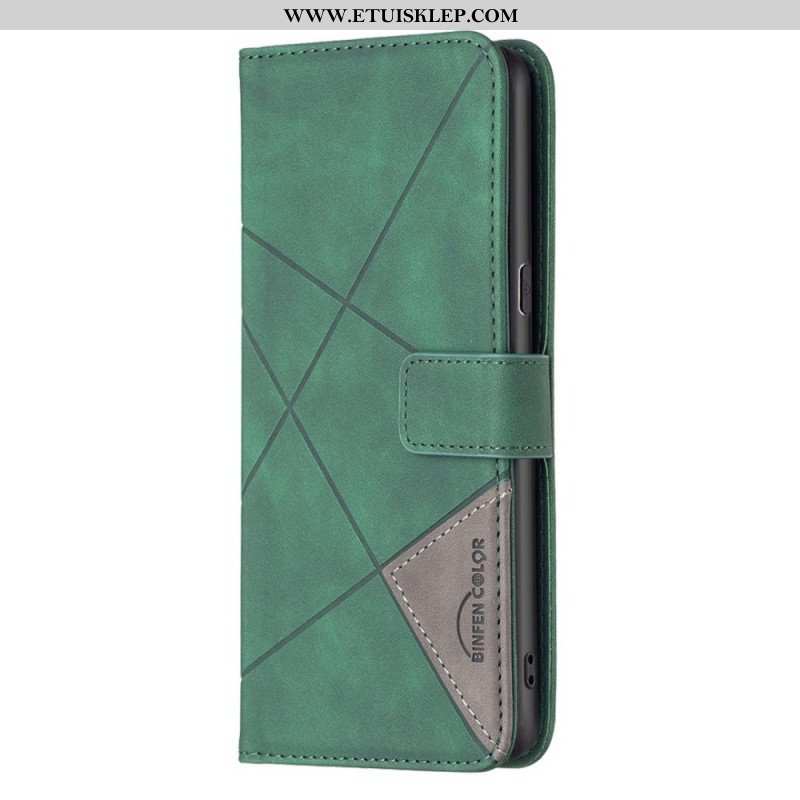 Etui Folio do Oppo Reno 7 Binfen Color Skórzana Stylizacja